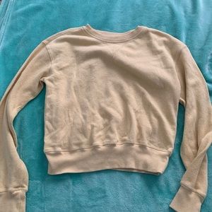 yellow crew neck